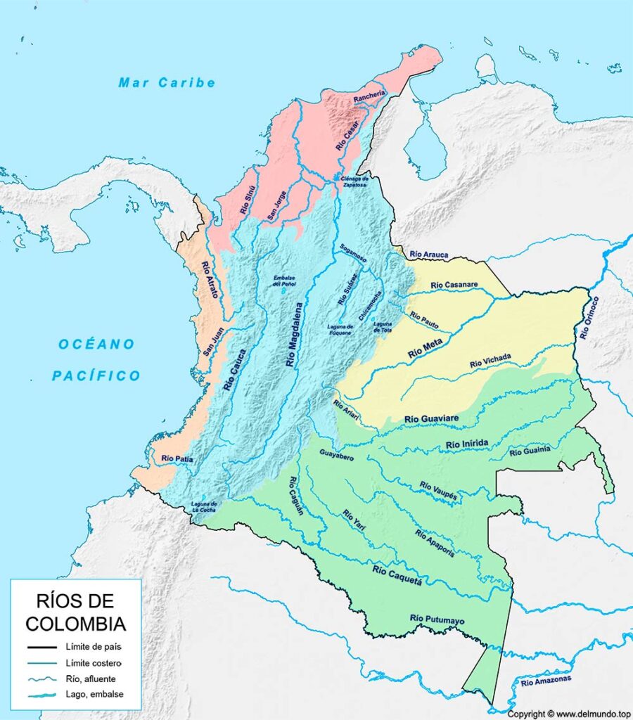 Mapa De Colombia Pol Tico Y F Sico Departamentos Y Regiones