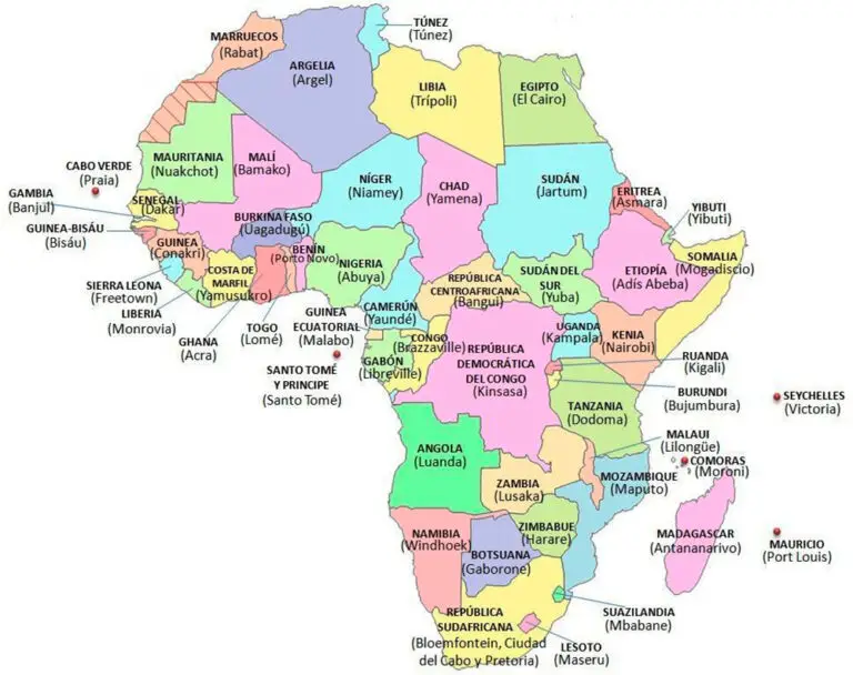 Mapa De África Político Y Físico Mudo Y Con Nombres Países 9071