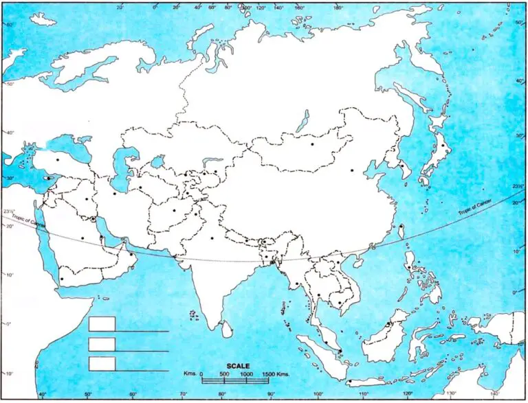 Mapa De Asia Político Y Físico Mudo Y Con Nombres Países 0259