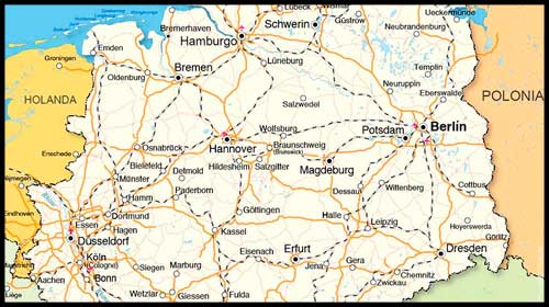 mapa de Alemania