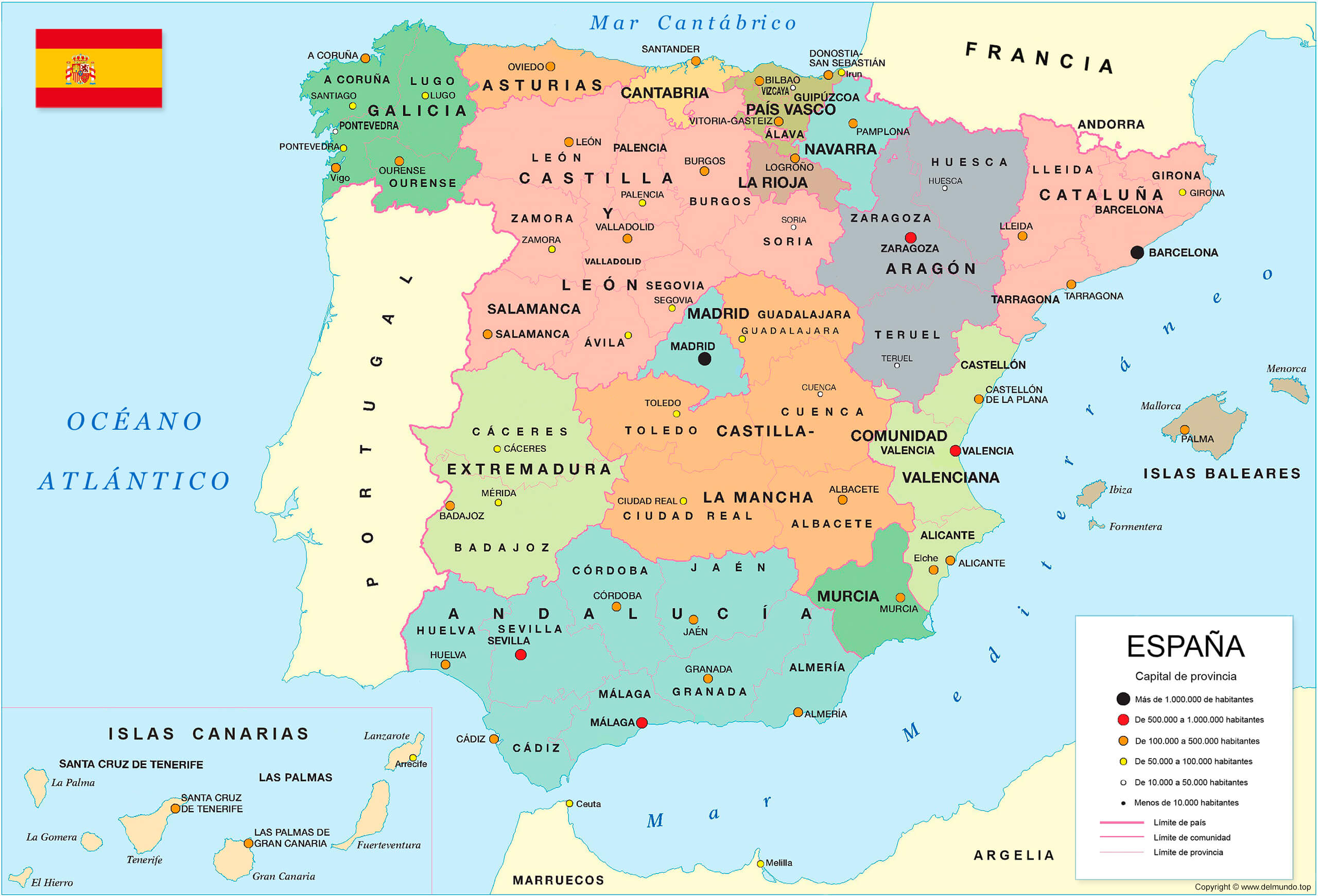 Mapa de las Provincias de España