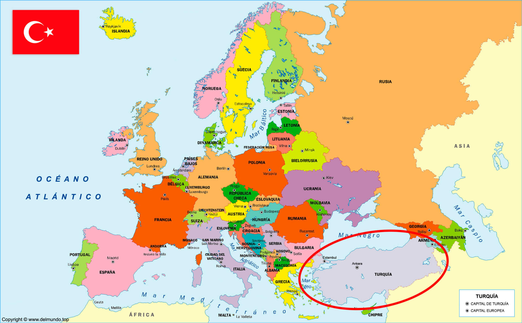 Mapa De Turquía: Provincias Y Ciudades (Político Y Físico)